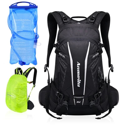 Trail Gear Accessories: 20L Waterproof, Breathable, Lightweight Hydration Backpack With Bladder and Rain Cover / Rungear
