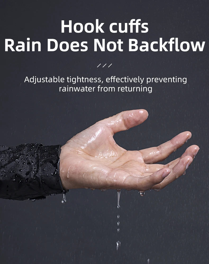 ROCKBROS Breathable Reflective Waterproof Hooded Jacket Men European Size