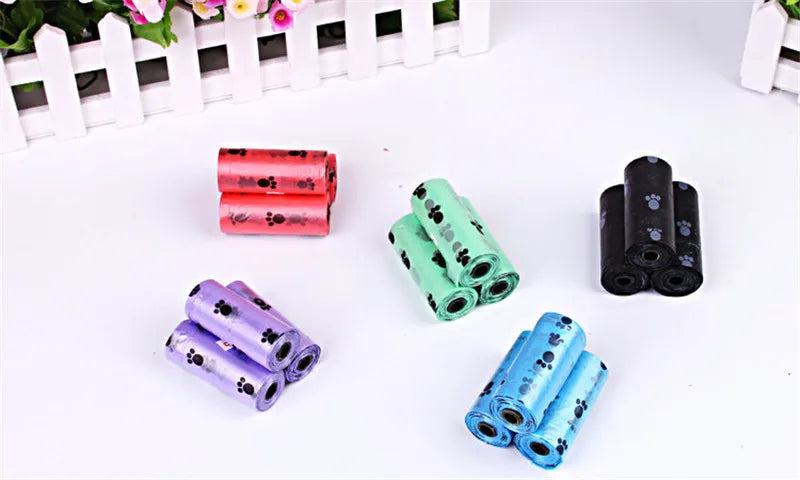 New Biodegradable Pets Waste Pick Up Dog Poop Garbage Bags Carrier