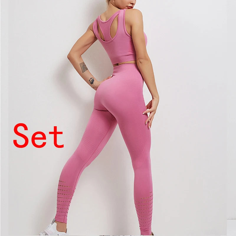 Women's Activewear Apparel: Seamless, Sports Bra and Leggings Set Workout Gear, Plus Size / Rungear