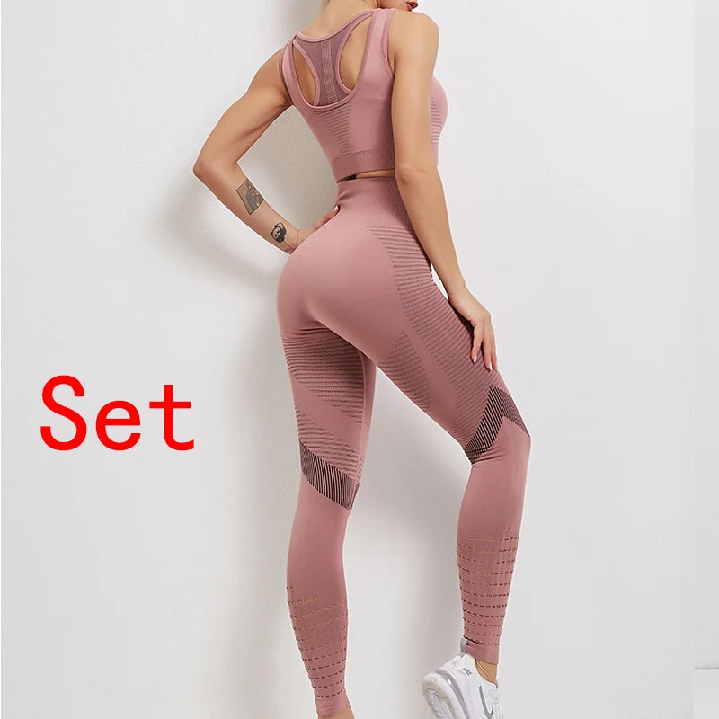 Women's Activewear Apparel: Seamless, Sports Bra and Leggings Set Workout Gear, Plus Size / Rungear