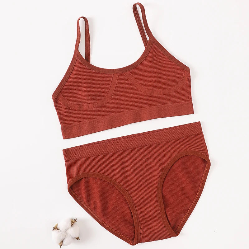 Women's Underwear Sets: U-Back, Push Up Bralette and Breathable Briefs / Rungear