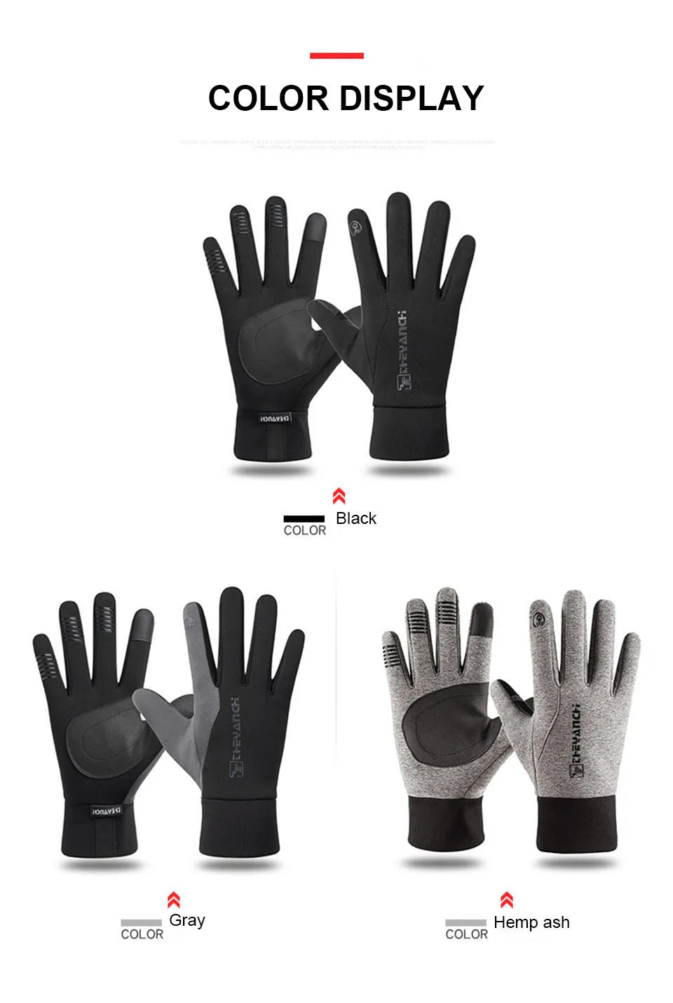 Winter Glove Accessories: LOOGDEEL Unisex Full Finger, Comfortable, Soft Anti-Slip, Wear-Resistant Running Gloves / Rungear