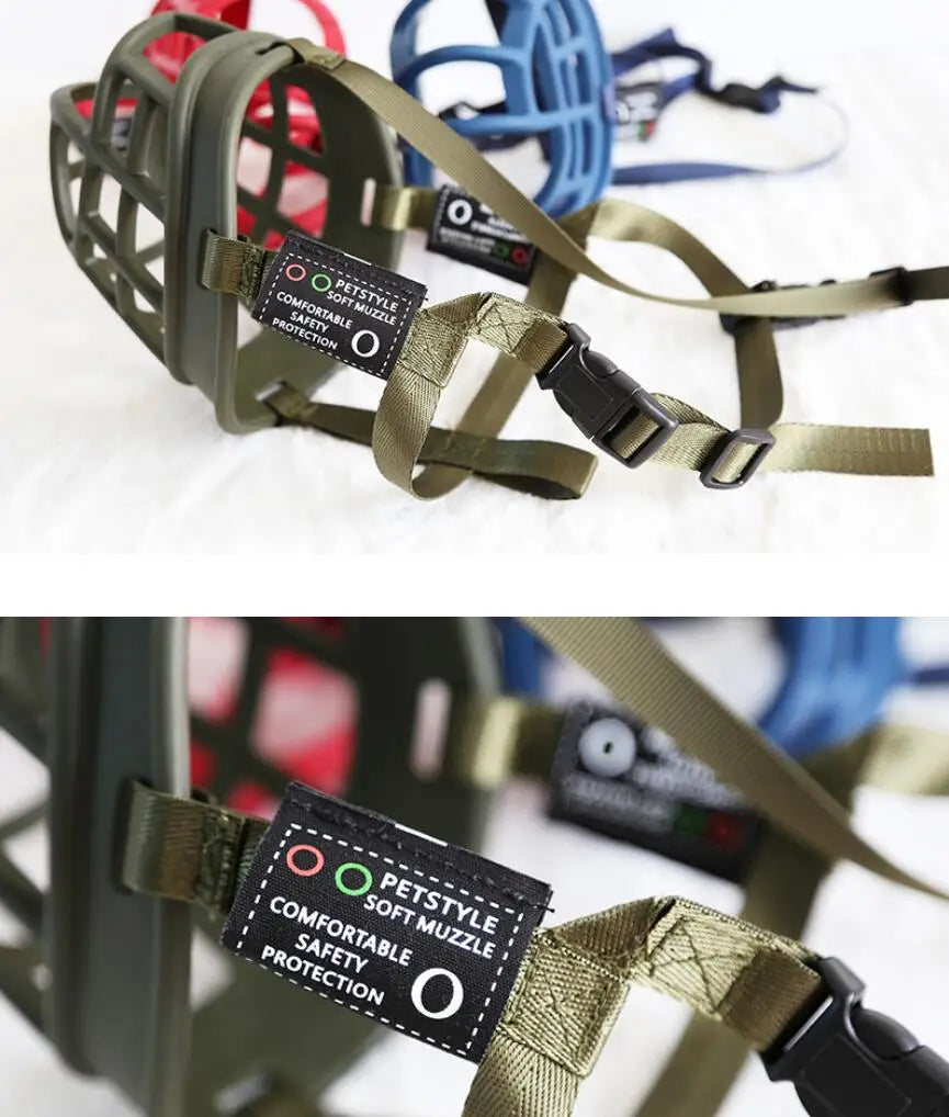 Outdoor Dog Accessories: Soft Silicone, Adjustable, Dog Muzzle Basket, Prevents Biting, Chewing And Barking / Rungear