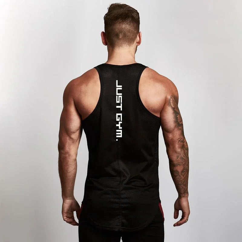 Brand Marathon/ Running Apparel: Mesh, Sleeveless, Workout Fitness Tank Top Sports Singlet / Rungear