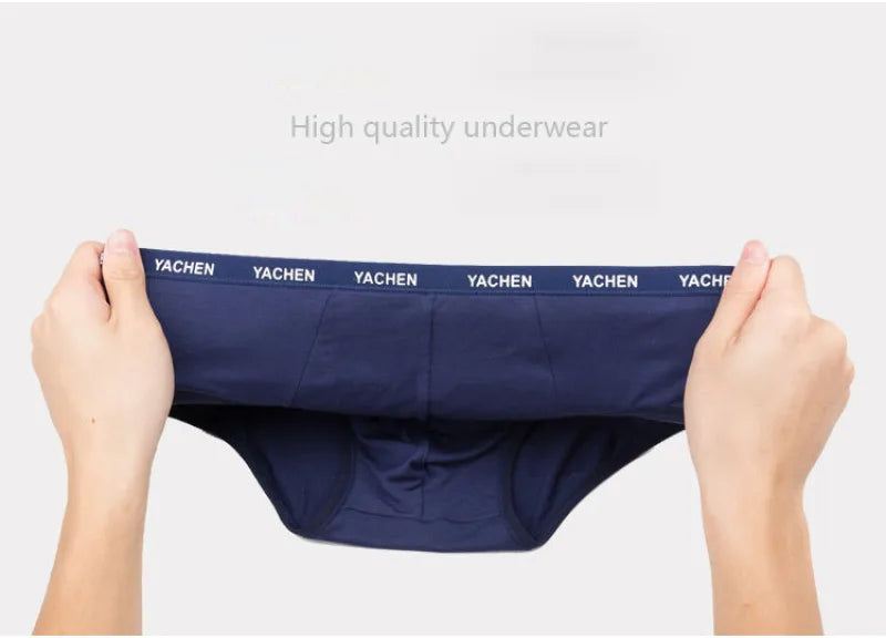 Men's Breathable Comfortable High Elasticity Bamboo Fibre Solid Underwear Briefs