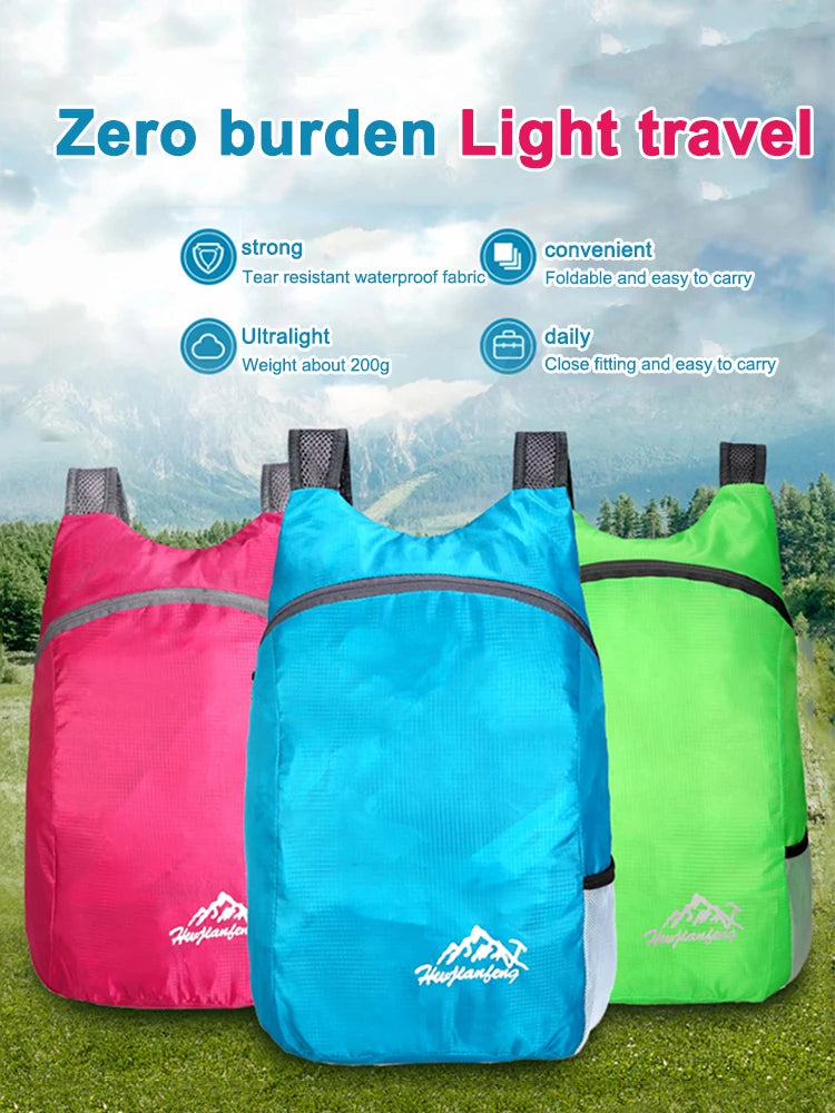 Lightweight Trail Accessories: Foldable, Ultralight, Outdoor Packable, Waterproof, Backpack for Hiking Travel Small Backpack / Rungear