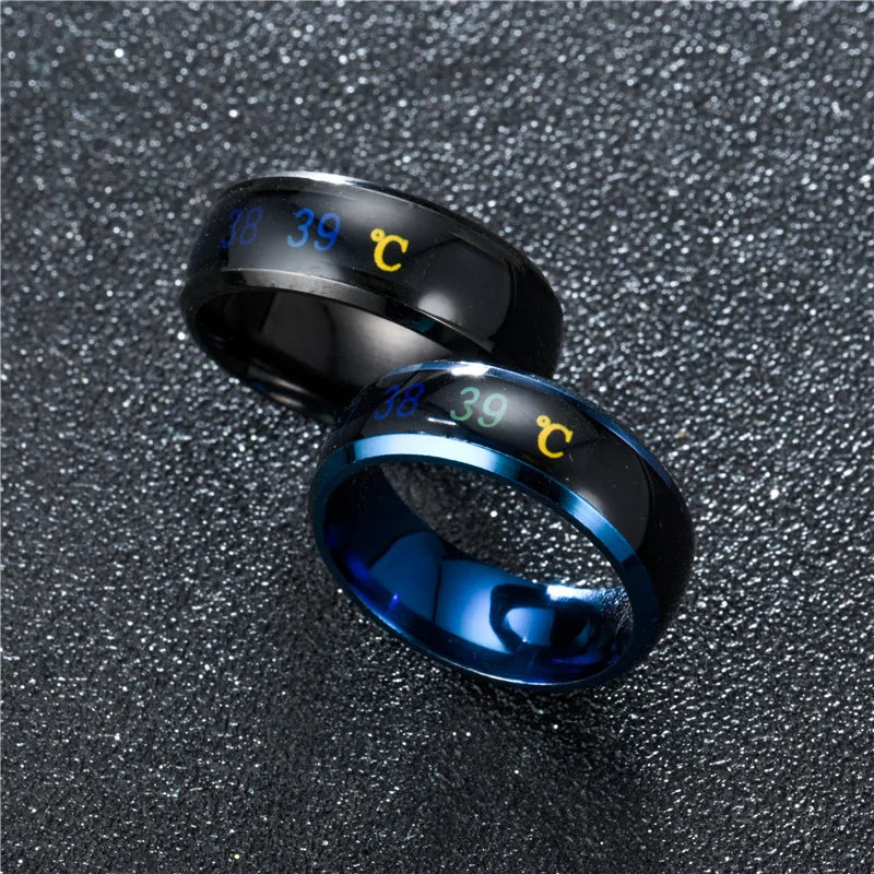 Tech Gear Accessories: Stainless Steel, Smart Sensor, Real-Time Body Temperature Rings / Rungear