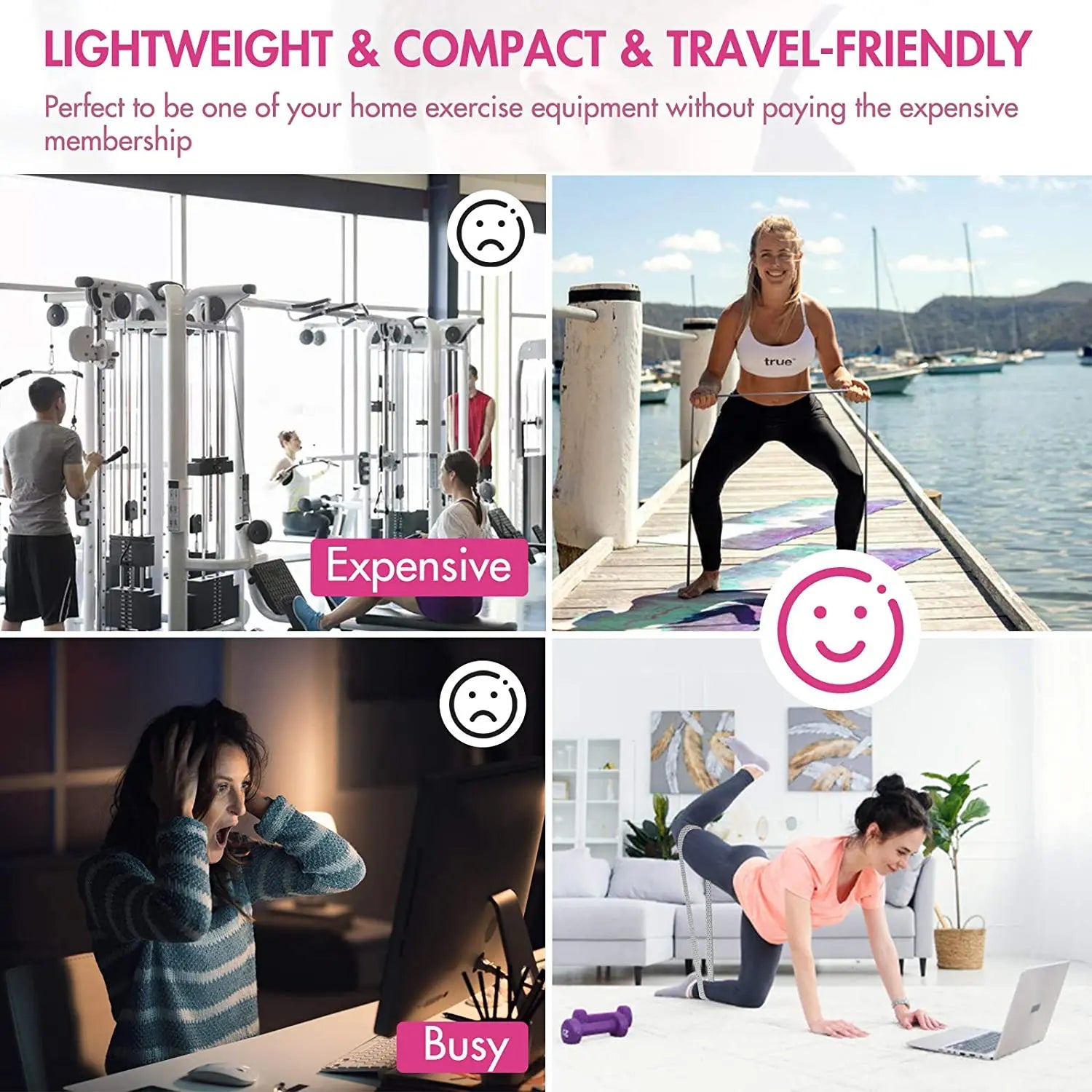 Recovery Gear Accessories: Fitness, Elastic Long Resistance Booty Bands Set Pull Up Gym Equipment / Rungear