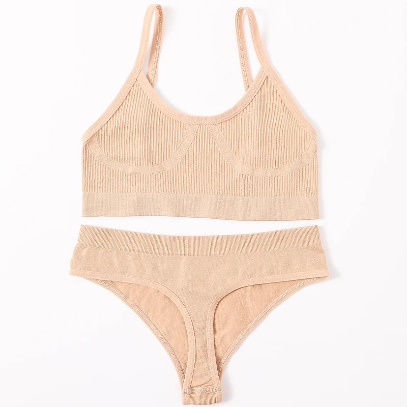 Women's Underwear Sets: U-Back, Push Up Bralette and Breathable Briefs / Rungear