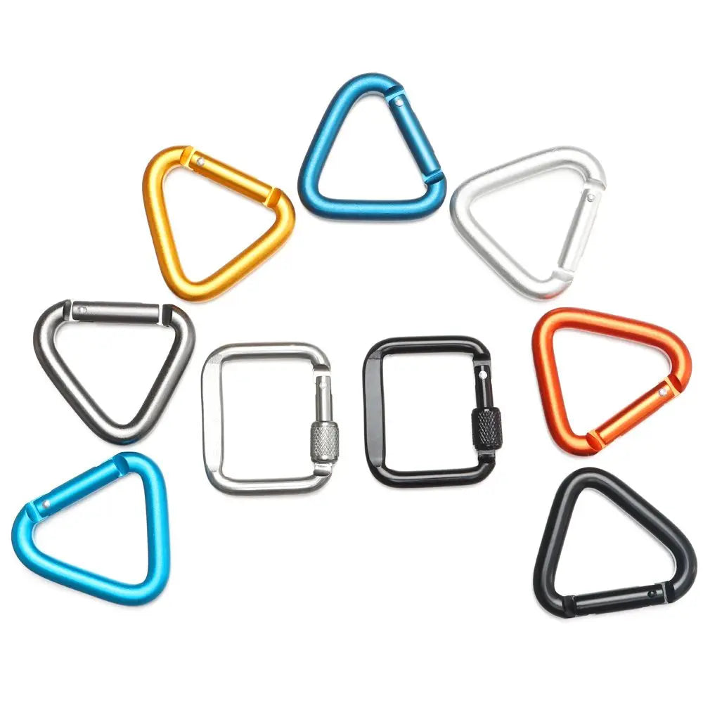 Trail Gear Accessories: Triangle/Square Carabiners With Snap Clip Hook Kettle Buckle / Rungear