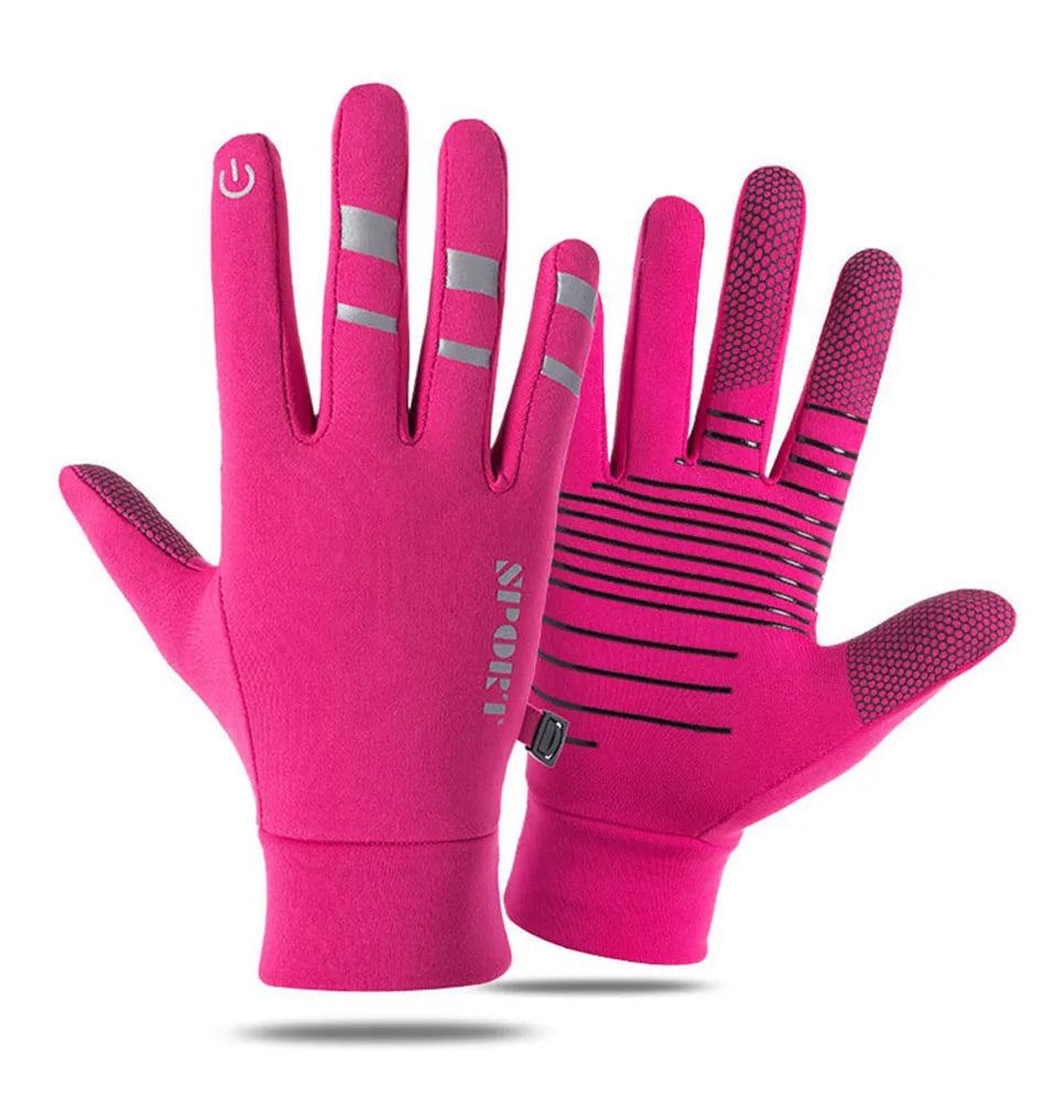 Winter Glove Accessories: LOOGDEEL Unisex Full Finger, Comfortable, Soft Anti-Slip, Wear-Resistant Running Gloves / Rungear