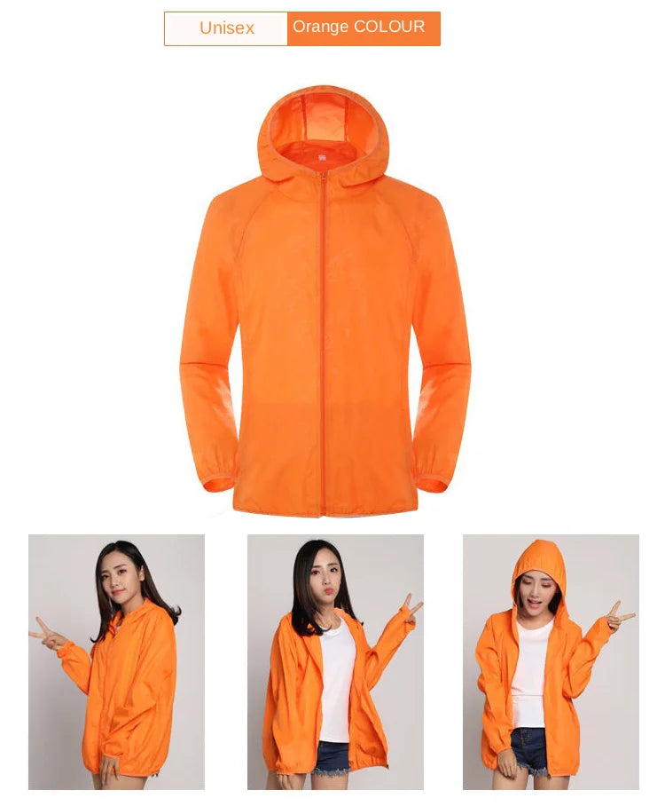 Unisex Waterproof Jacket: Waterproof, Quick Dry, UV Sun-Protective Windbreaker Jacket for Outdoor Sports / Rungear