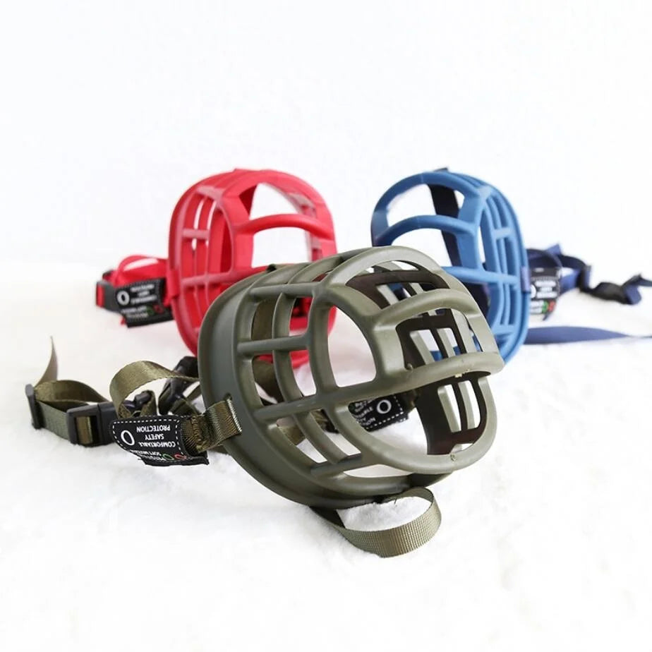 Outdoor Dog Accessories: Soft Silicone, Adjustable, Dog Muzzle Basket, Prevents Biting, Chewing And Barking / Rungear
