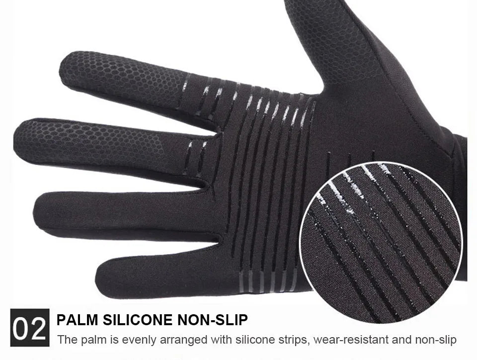 Winter Glove Accessories: LOOGDEEL Unisex Full Finger, Comfortable, Soft Anti-Slip, Wear-Resistant Running Gloves / Rungear