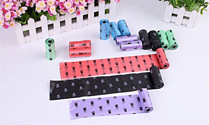 New Biodegradable Pets Waste Pick Up Dog Poop Garbage Bags Carrier