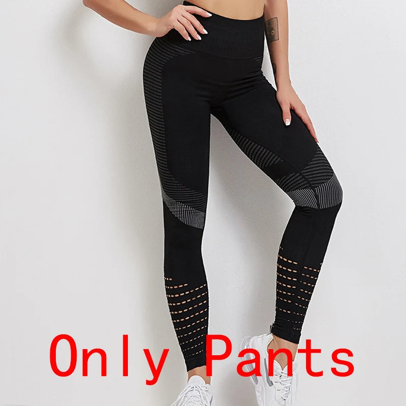 Women's Activewear Apparel: Seamless, Sports Bra and Leggings Set Workout Gear, Plus Size / Rungear