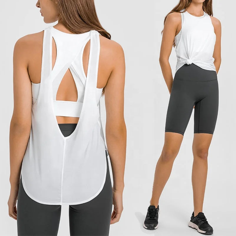 Women's Running Clothing: Sleeveless, Built-In-Bra, Workout Tank Top / Rungear