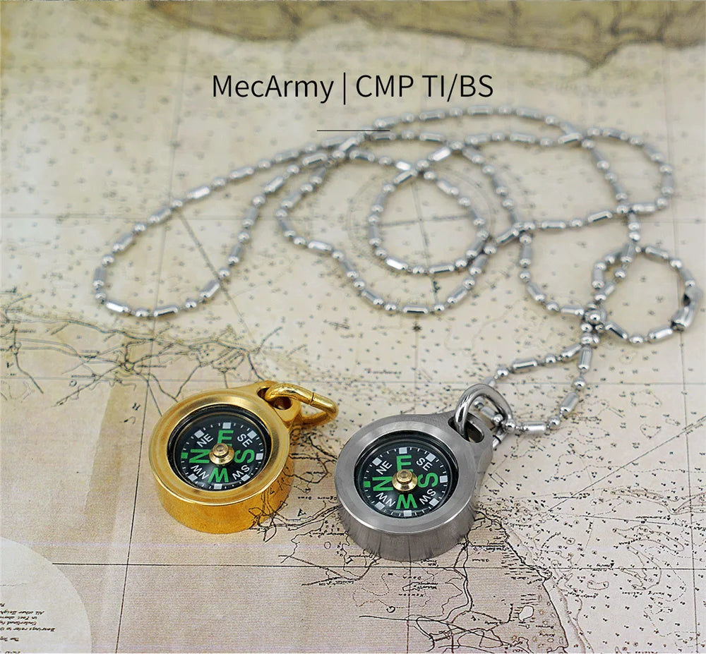 Running Trail Gear: MecArmy Brass CMP Navigational Compass For Outdoors with Lanyard / Rungear