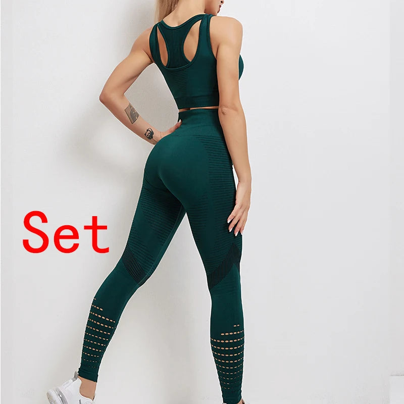 Women's Activewear Apparel: Seamless, Sports Bra and Leggings Set Workout Gear, Plus Size / Rungear
