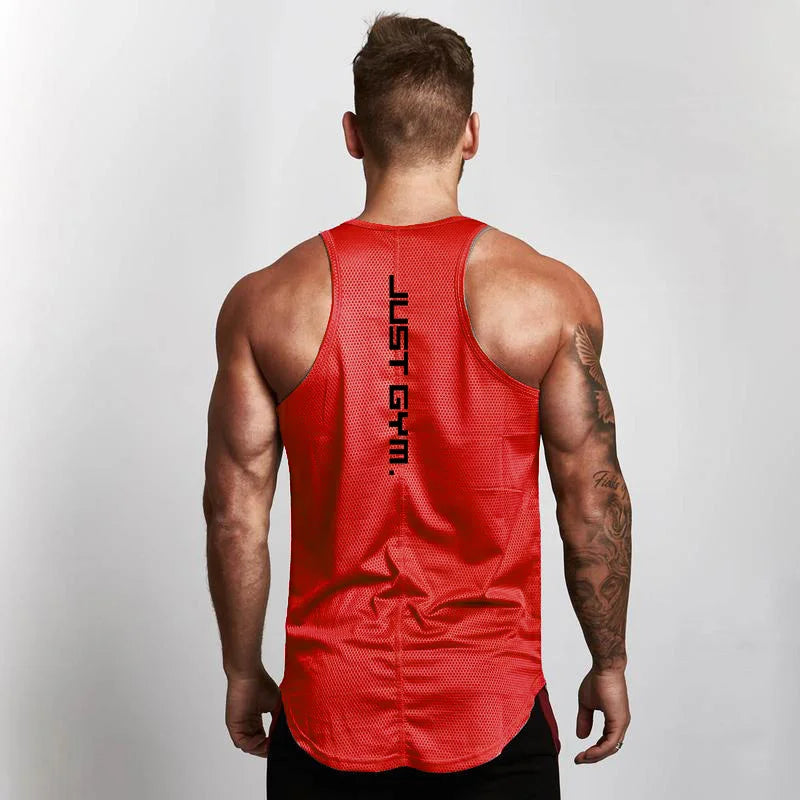 Brand Marathon/ Running Apparel: Mesh, Sleeveless, Workout Fitness Tank Top Sports Singlet / Rungear