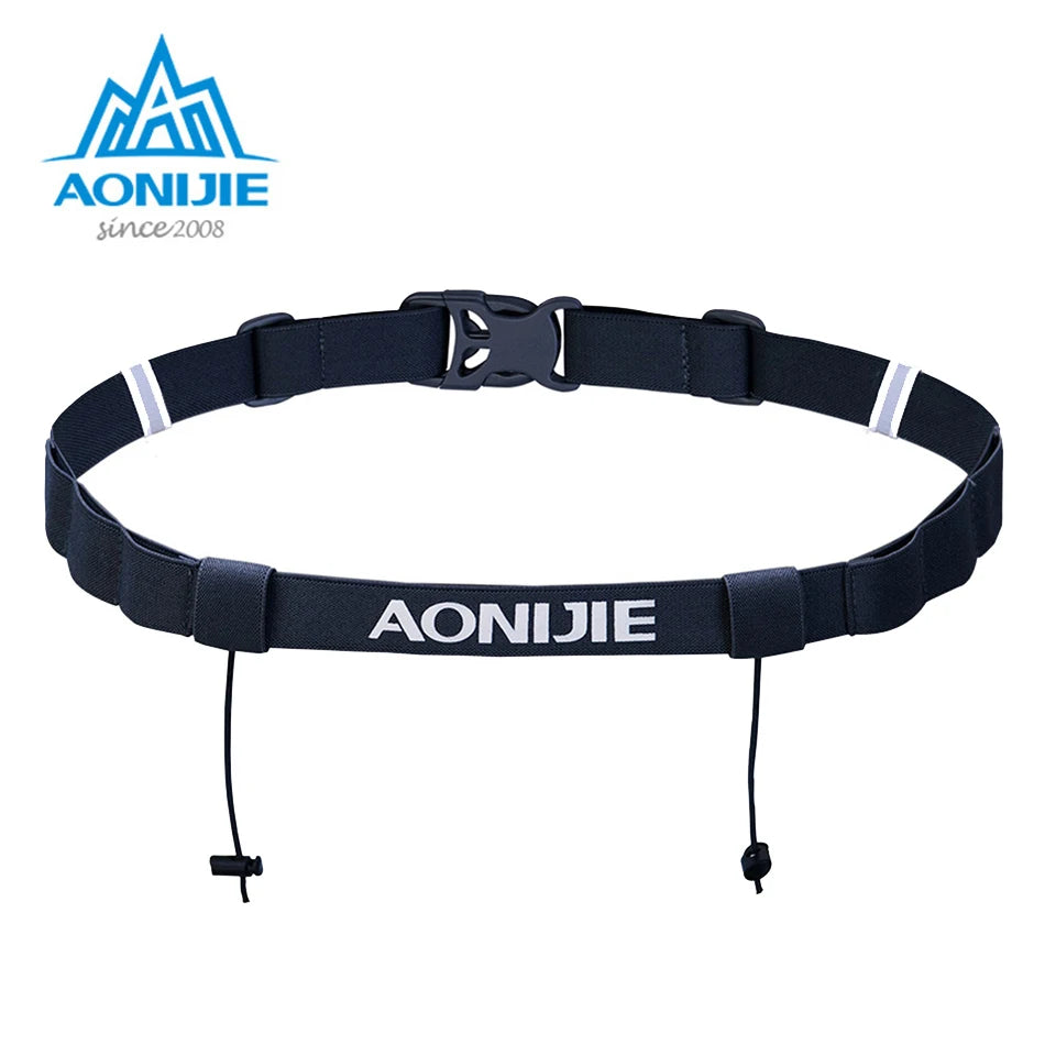 Running Race Accessories: AONIJIE Race Number Belt With Gel Holder For Triathlon Marathon Outdoor Sports / Rungear