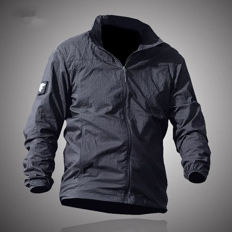 Men's Running Apparel Jackets: Lightweight, Waterproof, Summer Breathable Thin Hooded Jacket / Rungear