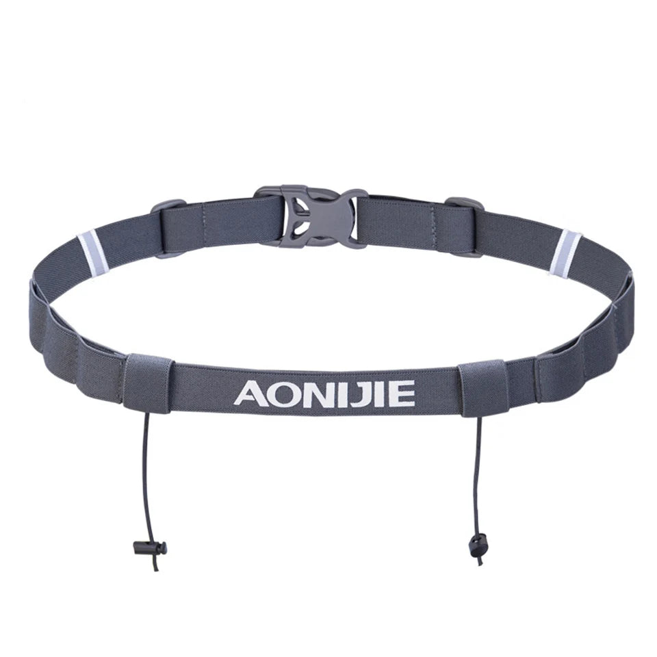 Running Race Accessories: AONIJIE Race Number Belt With Gel Holder For Triathlon Marathon Outdoor Sports / Rungear