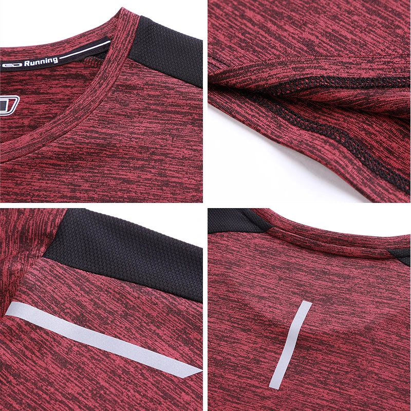 Men's Running Clothing: Quick-Dry, Short Sleeved, Breathable Mesh Training Shirt / Rungear