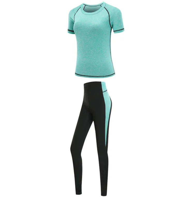 Women's Quick Dry Sets: 4Pc Workout Training Activewear Sets / Rungear
