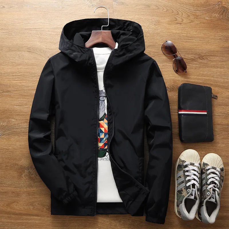 Women's Lightweight Jackets: 2025 Spring, Autumn, Hooded, Casual, Lightweight Windbreaker Jacket 7XL A8 / Rungear