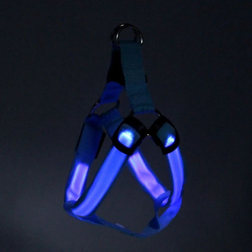 Dog Safety Gear: LED, Flashing Light, USB Rechargeable Chest Strap Harness XS, S, M, XL / Rungear