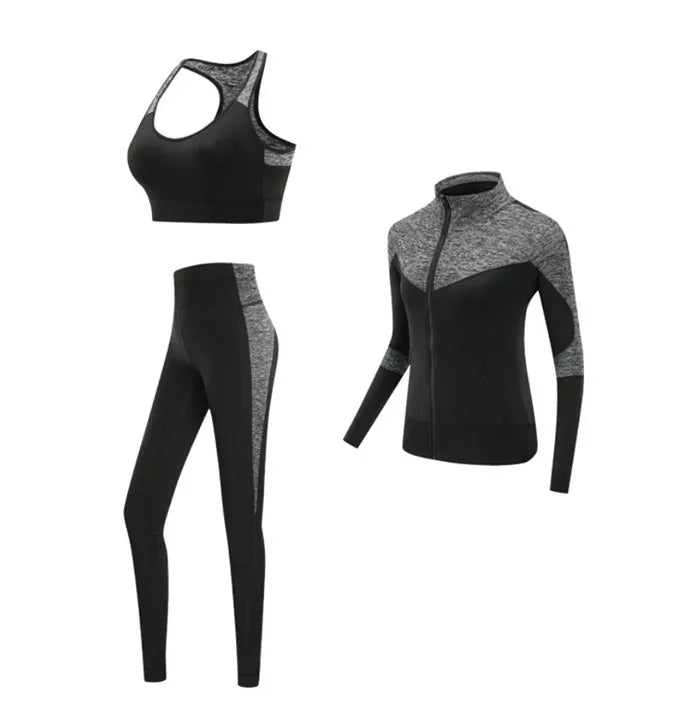 Women's Quick Dry Sets: 4Pc Workout Training Activewear Sets / Rungear