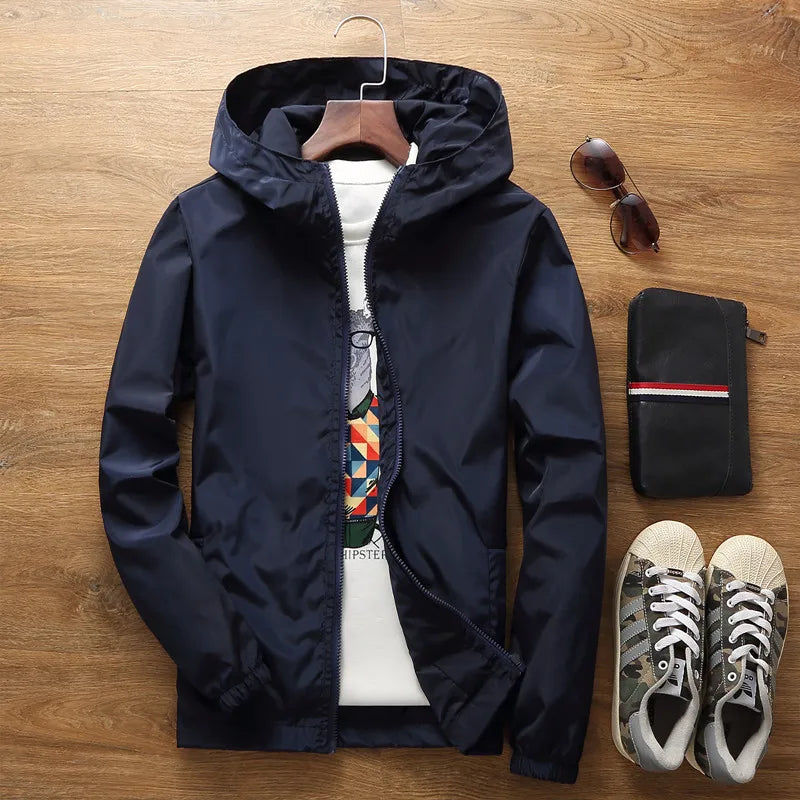 Women's Lightweight Jackets: 2025 Spring, Autumn, Hooded, Casual, Lightweight Windbreaker Jacket 7XL A8 / Rungear