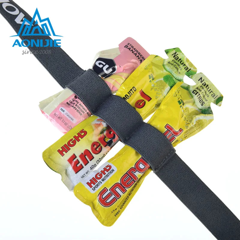 Running Race Accessories: AONIJIE Race Number Belt With Gel Holder For Triathlon Marathon Outdoor Sports / Rungear