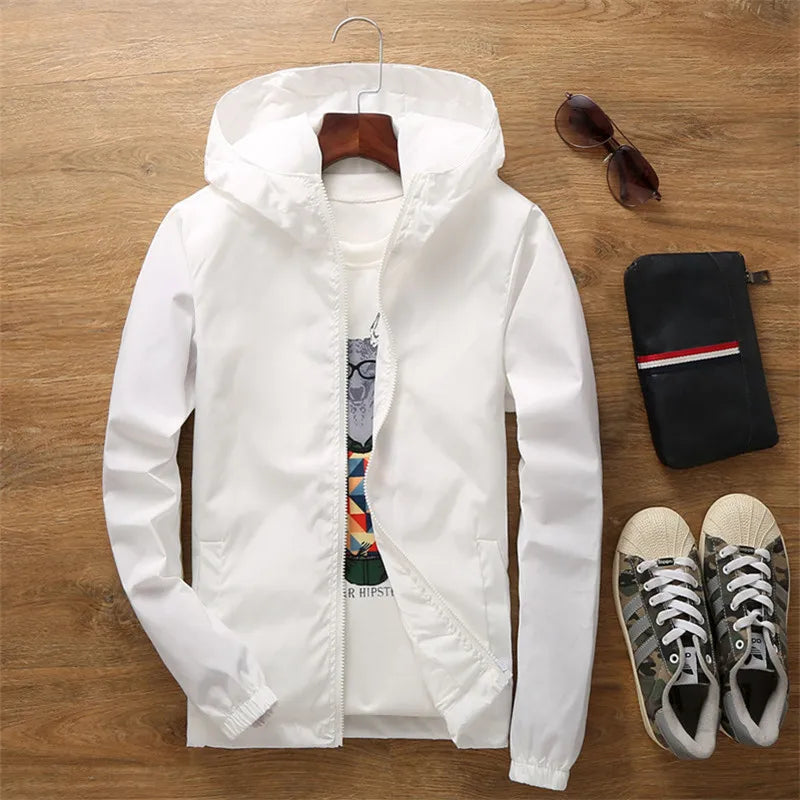 Women's Lightweight Jackets: 2025 Spring, Autumn, Hooded, Casual, Lightweight Windbreaker Jacket 7XL A8 / Rungear