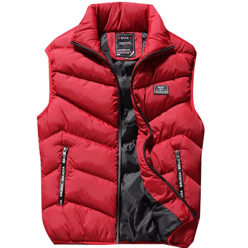 Men's Running And Trail Gear: Sleeveless Casual Thickened Winter Jacket Up To  8XL / Rungear