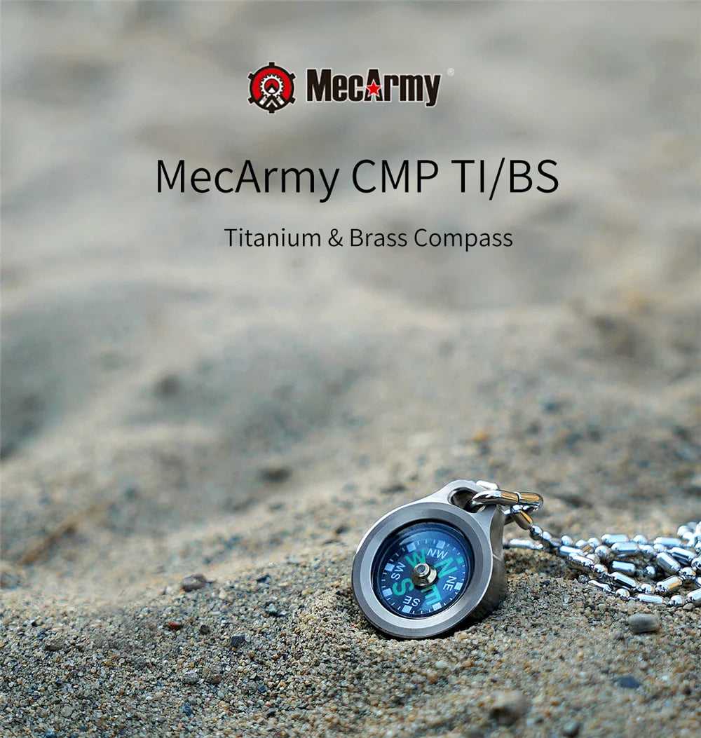 Running Trail Gear: MecArmy Brass CMP Navigational Compass For Outdoors with Lanyard / Rungear