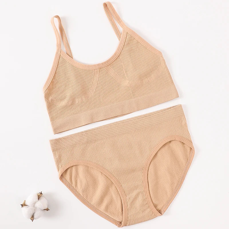 Women's Underwear Sets: U-Back, Push Up Bralette and Breathable Briefs / Rungear