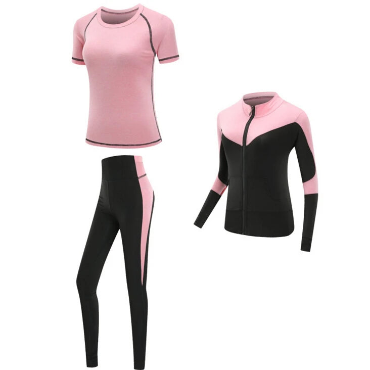 Women's Quick Dry Sets: 4Pc Workout Training Activewear Sets / Rungear