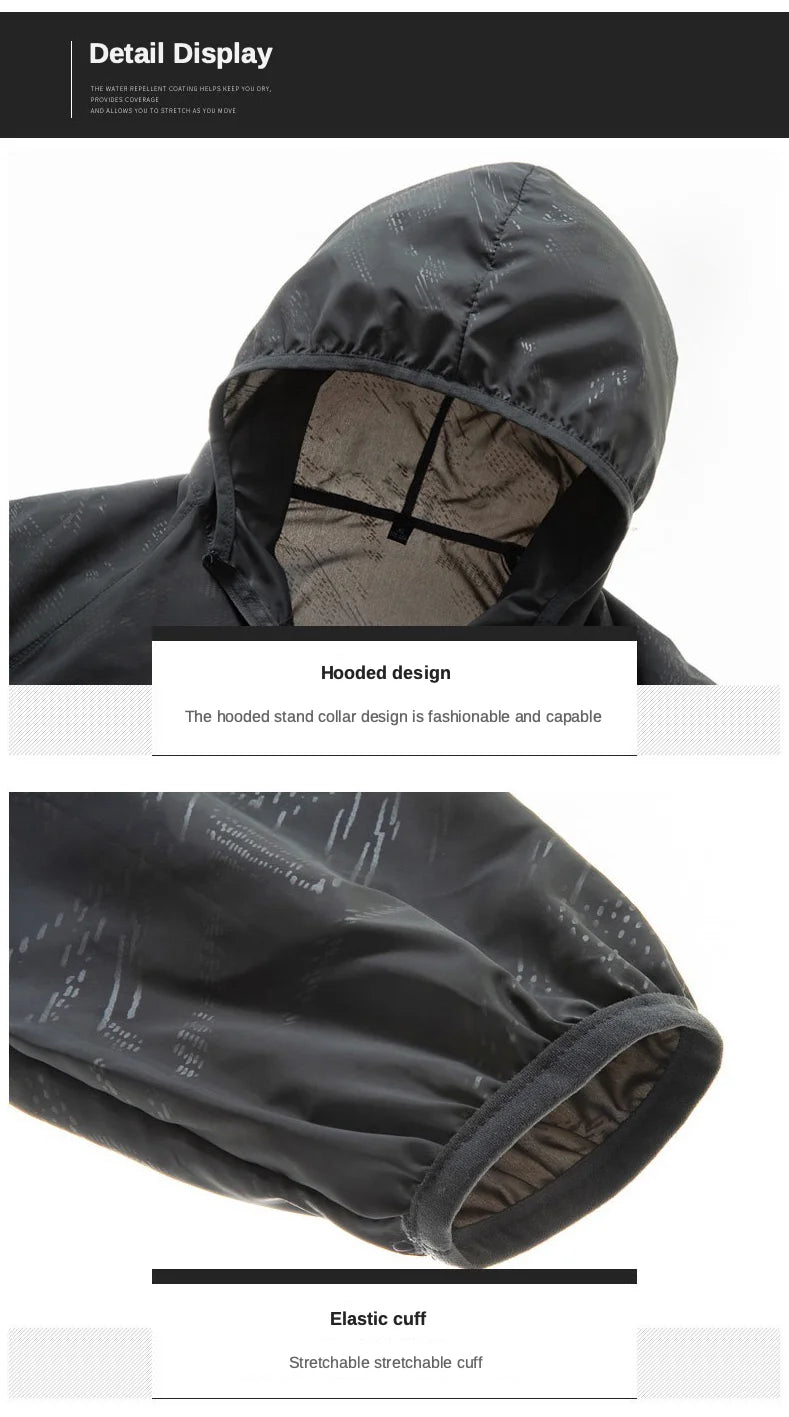 Unisex Waterproof Jacket: Waterproof, Quick Dry, UV Sun-Protective Windbreaker Jacket for Outdoor Sports / Rungear