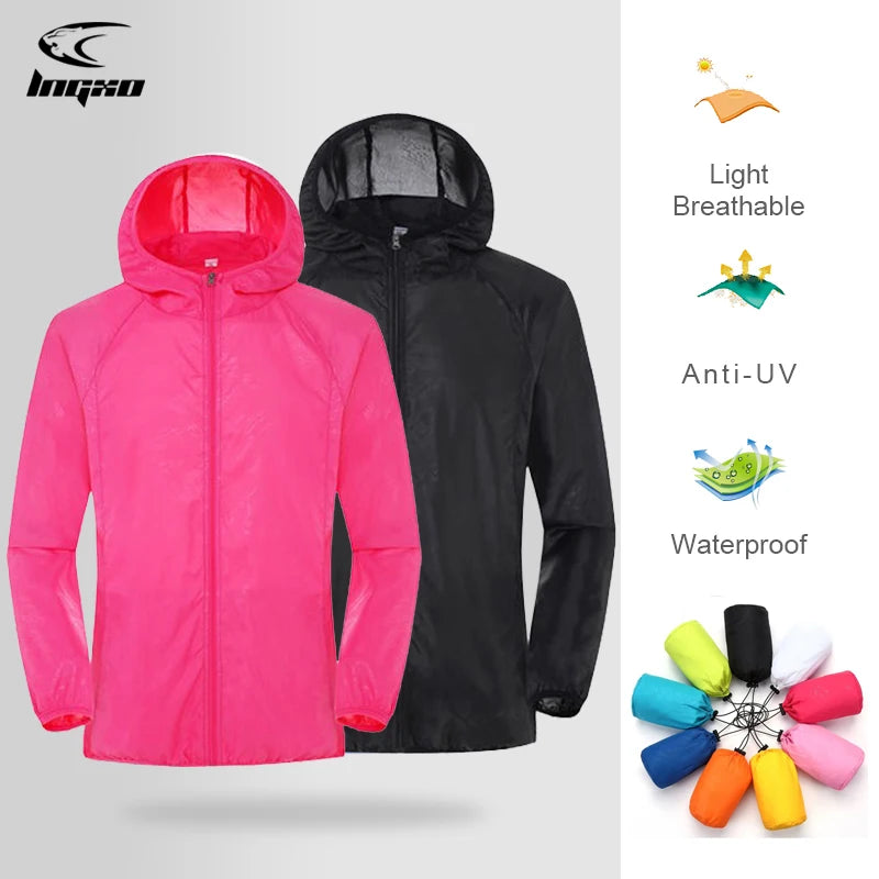 Unisex Waterproof Jacket: Waterproof, Quick Dry, UV Sun-Protective Windbreaker Jacket for Outdoor Sports / Rungear