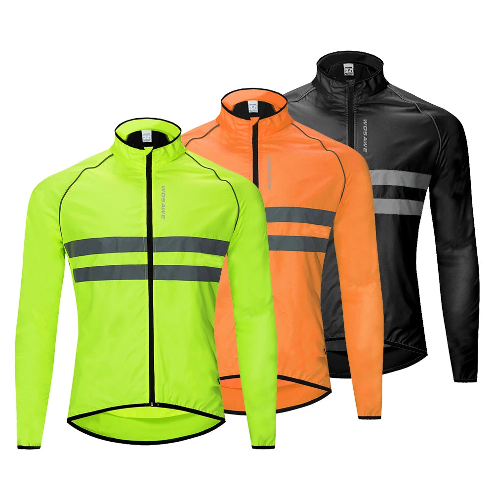 Men's Running Apparel: WOSAWE Ultralight Reflective Windproof Water Resistant Windbreaker / Rungear