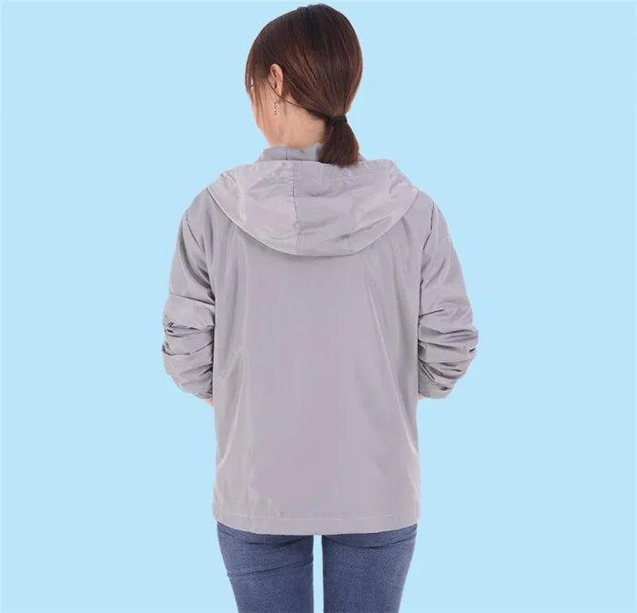 Women's Lightweight Jackets: 2025 Spring, Autumn, Hooded, Casual, Lightweight Windbreaker Jacket 7XL A8 / Rungear