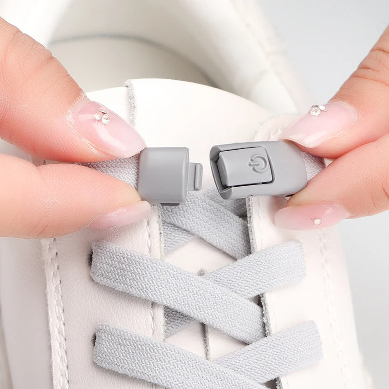 Running Accessories: 2024 New Metal Button Press Buckle, No Tie Sneakers / Rungear