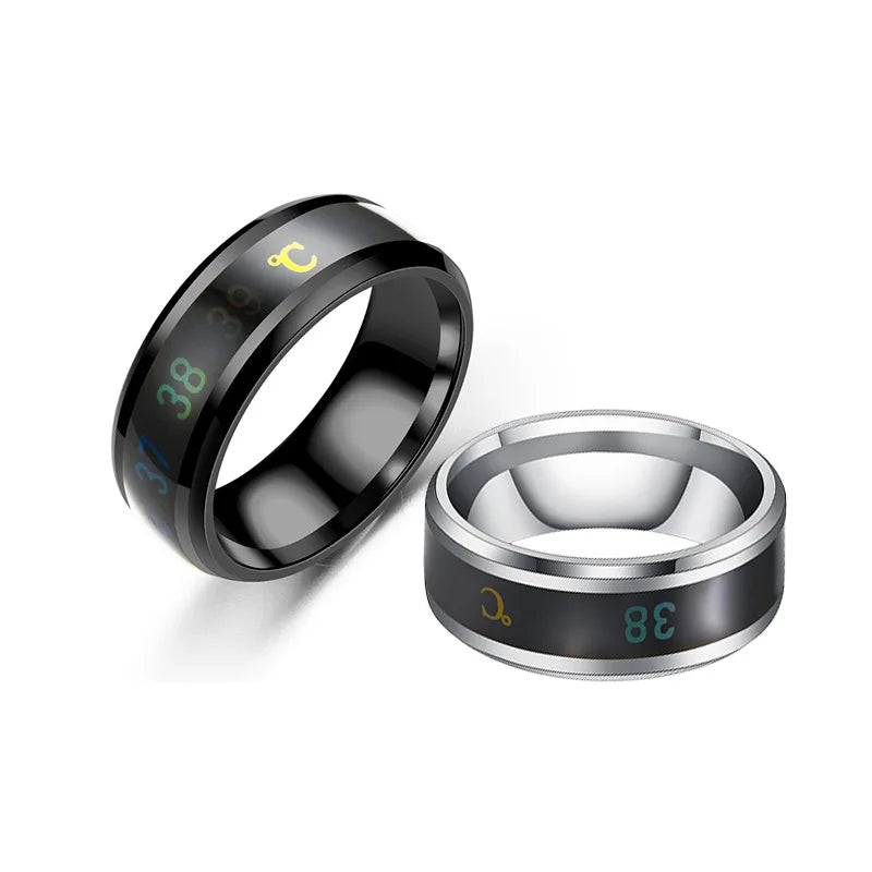 Tech Gear Accessories: Stainless Steel, Smart Sensor, Real-Time Body Temperature Rings / Rungear