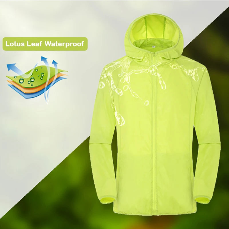 Unisex Waterproof Jacket: Waterproof, Quick Dry, UV Sun-Protective Windbreaker Jacket for Outdoor Sports / Rungear