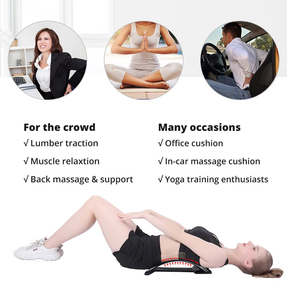 Magnetic Back Massage Muscle Relax Stretcher Posture Therapy  Lumbar Support Pain Relief