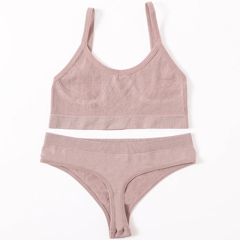 Women's Underwear Sets: U-Back, Push Up Bralette and Breathable Briefs / Rungear