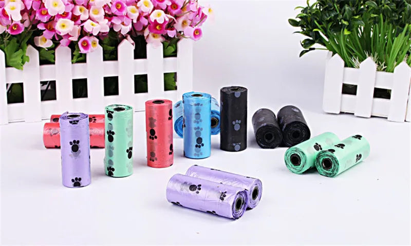 New Biodegradable Pets Waste Pick Up Dog Poop Garbage Bags Carrier